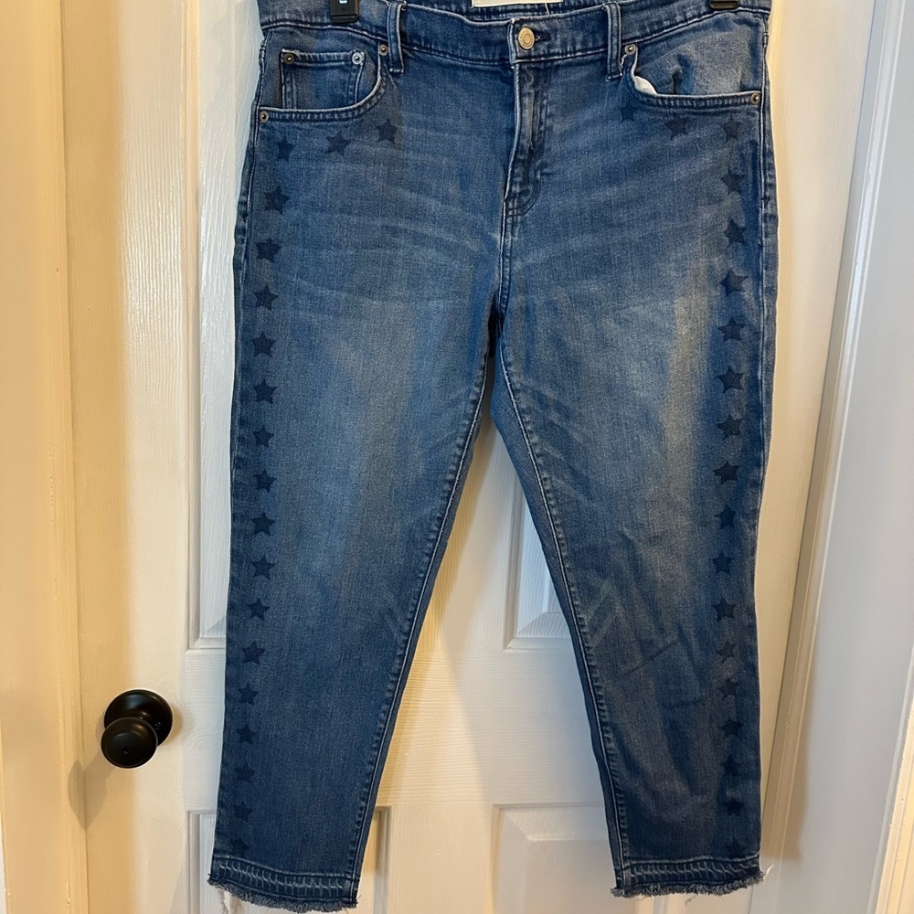 GAP Blue Skinny Jeans with Cropped Ankle Length